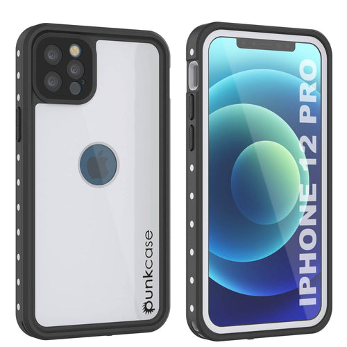 iPhone 12 Pro Waterproof IP68 Case, Punkcase [White] [StudStar Series] [Slim Fit] [Dirtproof] (Color in image: White)