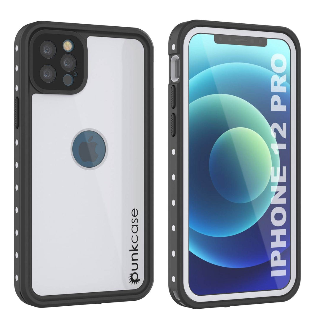 iPhone 12 Pro Waterproof IP68 Case, Punkcase [White] [StudStar Series] [Slim Fit] [Dirtproof] (Color in image: White)