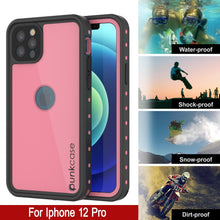 Cargar imagen en el visor de la galería, iPhone 12 Pro Waterproof IP68 Case, Punkcase [Pink] [StudStar Series] [Slim Fit] [Dirtproof] (Color in image: Purple)
