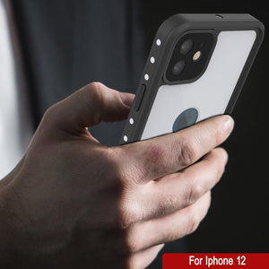 iPhone 12 Waterproof IP68 Case, Punkcase [White] [StudStar Series] [Slim Fit] [Dirtproof] (Color in image: Light Blue)