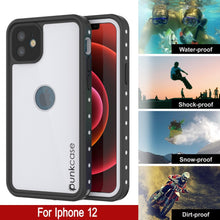 Cargar imagen en el visor de la galería, iPhone 12 Waterproof IP68 Case, Punkcase [White] [StudStar Series] [Slim Fit] [Dirtproof] (Color in image: Red)
