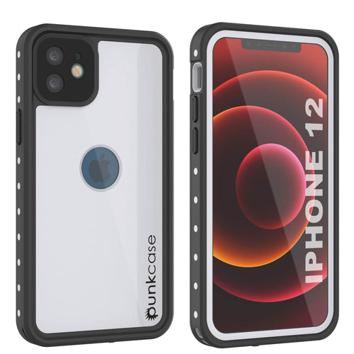 iPhone 12 Waterproof IP68 Case, Punkcase [White] [StudStar Series] [Slim Fit] [Dirtproof] (Color in image: White)