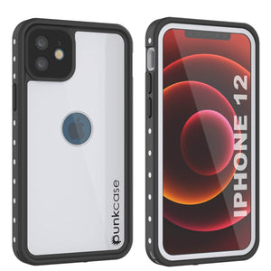iPhone 12 Waterproof IP68 Case, Punkcase [White] [StudStar Series] [Slim Fit] [Dirtproof] (Color in image: White)
