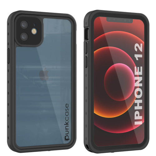 iPhone 12 Waterproof IP68 Case, Punkcase [Clear] [StudStar Series] [Slim Fit] [Dirtproof] (Color in image: Clear)
