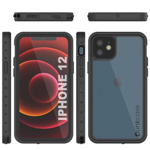 iPhone 12 Waterproof IP68 Case, Punkcase [Clear] [StudStar Series] [Slim Fit] [Dirtproof] (Color in image: Teal)
