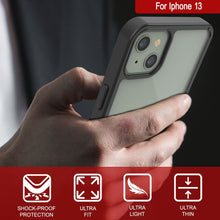 Load image into Gallery viewer, Funda para iPhone 13 Punkcase® LUCID 2.0 Serie Negra con protector de pantalla PUNK SHIELD | Ajuste ultra.
