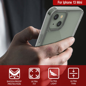 Carcasa para iPhone 13 Mini Punkcase® LUCID 2.0 de la serie transparente, con protector de pantalla PUNK SHIELD | Ajuste ultrafino.