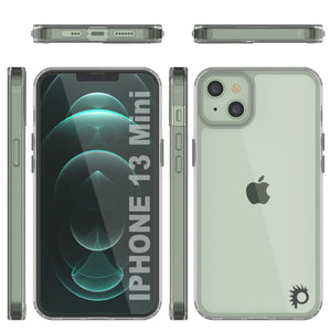 Carcasa para iPhone 13 Mini Punkcase® LUCID 2.0 de la serie transparente, con protector de pantalla PUNK SHIELD | Ajuste ultrafino.