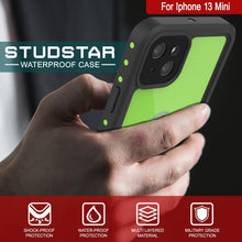 Load image into Gallery viewer, iPhone 13 Mini Waterproof IP68 Case, Punkcase [Light green] [StudStar Series] [Slim Fit] [Dirtproof] (Color in image: Pink)
