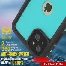 Cargar imagen en el visor de la galería, iPhone 13 Mini Waterproof IP68 Case, Punkcase [Teal] [StudStar Series] [Slim Fit] (Color in image: Red)
