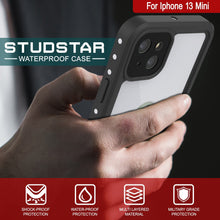 Cargar imagen en el visor de la galería, iPhone 13 Mini Waterproof IP68 Case, Punkcase [White] [StudStar Series] [Slim Fit] [Dirtproof] (Color in image: Light Green)
