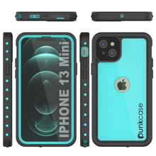 Cargar imagen en el visor de la galería, iPhone 13 Mini Waterproof IP68 Case, Punkcase [Teal] [StudStar Series] [Slim Fit] (Color in image: Purple)

