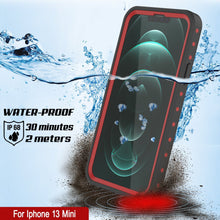 Cargar imagen en el visor de la galería, iPhone 13 Mini Waterproof IP68 Case, Punkcase [Red] [StudStar Series] [Slim Fit] (Color in image: Teal)

