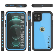 Load image into Gallery viewer, iPhone 13 Mini Waterproof IP68 Case, Punkcase [Light blue] [StudStar Series] [Slim Fit] [Dirtproof] (Color in image: Red)

