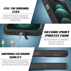 iPhone 13 Mini Waterproof IP68 Case, Punkcase [Purple] [StudStar Series] [Slim Fit] [Dirtproof] (Color in image: Red)