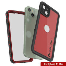 Cargar imagen en el visor de la galería, iPhone 13 Mini Waterproof IP68 Case, Punkcase [Red] [StudStar Series] [Slim Fit] (Color in image: Black)
