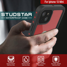 Cargar imagen en el visor de la galería, iPhone 13 Mini Waterproof IP68 Case, Punkcase [Red] [StudStar Series] [Slim Fit] (Color in image: Pink)
