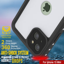 Cargar imagen en el visor de la galería, iPhone 13 Mini Waterproof IP68 Case, Punkcase [White] [StudStar Series] [Slim Fit] [Dirtproof] (Color in image: Black)
