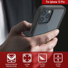 Load image into Gallery viewer, Funda para iPhone 13 Pro Punkcase® LUCID 2.0 Serie Negra con protector de pantalla PUNK SHIELD | Ajuste ultra
