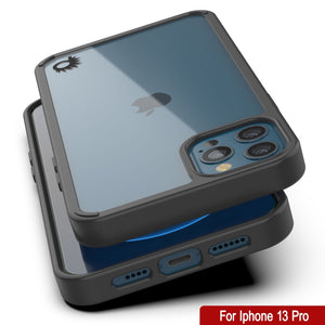 Funda para iPhone 13 Pro Punkcase® LUCID 2.0 Serie Negra con protector de pantalla PUNK SHIELD | Ajuste ultra