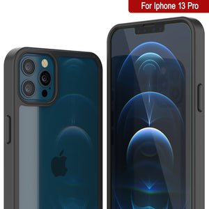 Funda para iPhone 13 Pro Punkcase® LUCID 2.0 Serie Negra con protector de pantalla PUNK SHIELD | Ajuste ultra