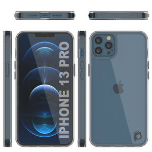 Funda iPhone 13 Pro Punkcase® LUCID 2.0 de la Serie Clear con protector de pantalla SHIELD | Ajuste ultra delgado.
