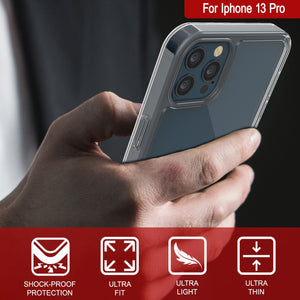 Funda iPhone 13 Pro Punkcase® LUCID 2.0 de la Serie Clear con protector de pantalla SHIELD | Ajuste ultra delgado.