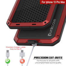 Load image into Gallery viewer, iPhone 13 Pro Max Metal Case, Heavy Duty Military Grade Armor Cover [shock proof] Full Body Hard [Red] 
