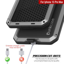 Load image into Gallery viewer, iPhone 13 Pro Max Metal Case, Heavy Duty Military Grade Armor Cover [shock proof] Full Body Hard [Silver] 

