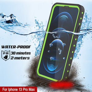 iPhone 13 Pro Max Waterproof IP68 Case, Punkcase [Light green] [StudStar Series] [Slim Fit] [Dirtproof] (Color in image: White)