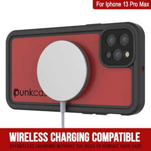 iPhone 13 Pro Max Waterproof IP68 Case, Punkcase [Red] [StudStar Series] [Slim Fit] (Color in image: Light Blue)