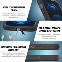 Load image into Gallery viewer, iPhone 13 Pro Max Waterproof IP68 Case, Punkcase [Clear] [StudStar Series] [Slim Fit] [Dirtproof] (Color in image: Black)

