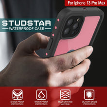Load image into Gallery viewer, iPhone 13 Pro Max Waterproof IP68 Case, Punkcase [Pink] [StudStar Series] [Slim Fit] [Dirtproof] (Color in image: Black)
