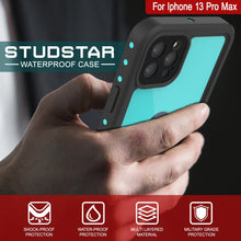 Load image into Gallery viewer, iPhone 13 Pro Max Waterproof IP68 Case, Punkcase [Teal] [StudStar Series] [Slim Fit] (Color in image: Pink)
