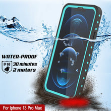 Load image into Gallery viewer, iPhone 13 Pro Max Waterproof IP68 Case, Punkcase [Teal] [StudStar Series] [Slim Fit] (Color in image: Black)
