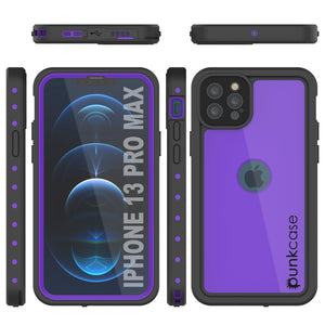 iPhone 13 Pro Max Waterproof IP68 Case, Punkcase [Purple] [StudStar Series] [Slim Fit] [Dirtproof] (Color in image: Light Green)