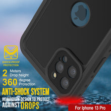 Cargar imagen en el visor de la galería, iPhone 13 Pro Waterproof IP68 Case, Punkcase [Black] [StudStar Series] [Slim Fit] (Color in image: White)
