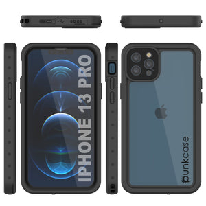 iPhone 13 Pro Waterproof IP68 Case, Punkcase [Clear] [StudStar Series] [Slim Fit] [Dirtproof] (Color in image: Light Blue)
