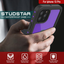 Load image into Gallery viewer, iPhone 13 Pro Waterproof IP68 Case, Punkcase [Purple] [StudStar Series] [Slim Fit] [Dirtproof] (Color in image: Teal)
