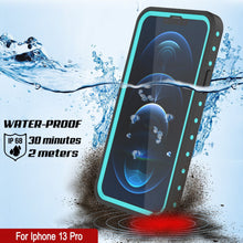 Cargar imagen en el visor de la galería, iPhone 13 Pro Waterproof IP68 Case, Punkcase [Teal] [StudStar Series] [Slim Fit] (Color in image: Black)
