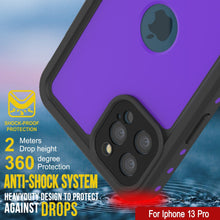 Load image into Gallery viewer, iPhone 13 Pro Waterproof IP68 Case, Punkcase [Purple] [StudStar Series] [Slim Fit] [Dirtproof] (Color in image: Clear)
