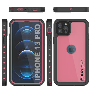 iPhone 13 Pro Waterproof IP68 Case, Punkcase [Pink] [StudStar Series] [Slim Fit] [Dirtproof] (Color in image: Purple)