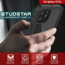 Cargar imagen en el visor de la galería, iPhone 13 Pro Waterproof IP68 Case, Punkcase [Black] [StudStar Series] [Slim Fit] (Color in image: Light Green)
