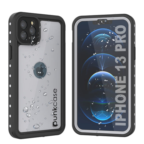 iPhone 13 Pro Waterproof IP68 Case, Punkcase [White] [StudStar Series] [Slim Fit] [Dirtproof] (Color in image: White)