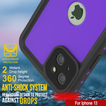 Load image into Gallery viewer, iPhone 13 Waterproof IP68 Case, Punkcase [Purple] [StudStar Series] [Slim Fit] [Dirtproof] (Color in image: Clear)
