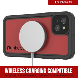 iPhone 13 Waterproof IP68 Case, Punkcase [Red] [StudStar Series] [Slim Fit] (Color in image: Light Blue)