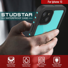 Load image into Gallery viewer, iPhone 13 Waterproof IP68 Case, Punkcase [Teal] [StudStar Series] [Slim Fit] (Color in image: Pink)
