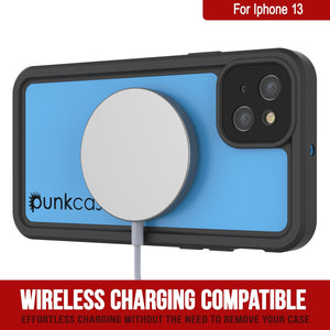 iPhone 13 Waterproof IP68 Case, Punkcase [Light blue] [StudStar Series] [Slim Fit] [Dirtproof] (Color in image: Teal)