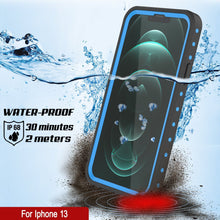 Cargar imagen en el visor de la galería, iPhone 13 Waterproof IP68 Case, Punkcase [Light blue] [StudStar Series] [Slim Fit] [Dirtproof] (Color in image: Clear)
