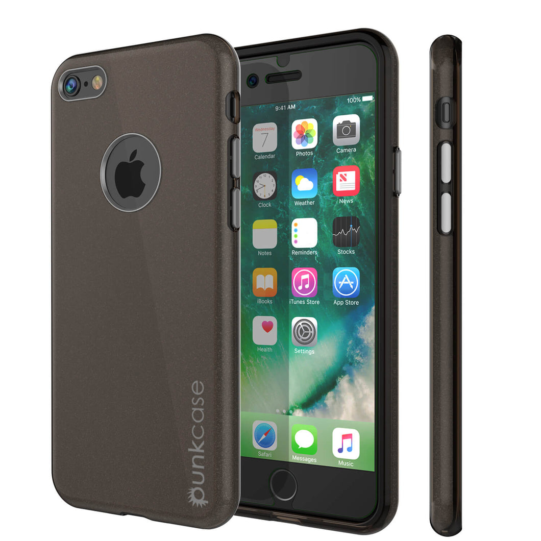 iPhone 6s/6 Case PunkCase Galactic Black Series Slim w/ Tempered Glass | Lifetime Warranty (Color in image: black)